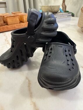 Crocs Echo Clog Toddler Black C8 Excellent Used Condition